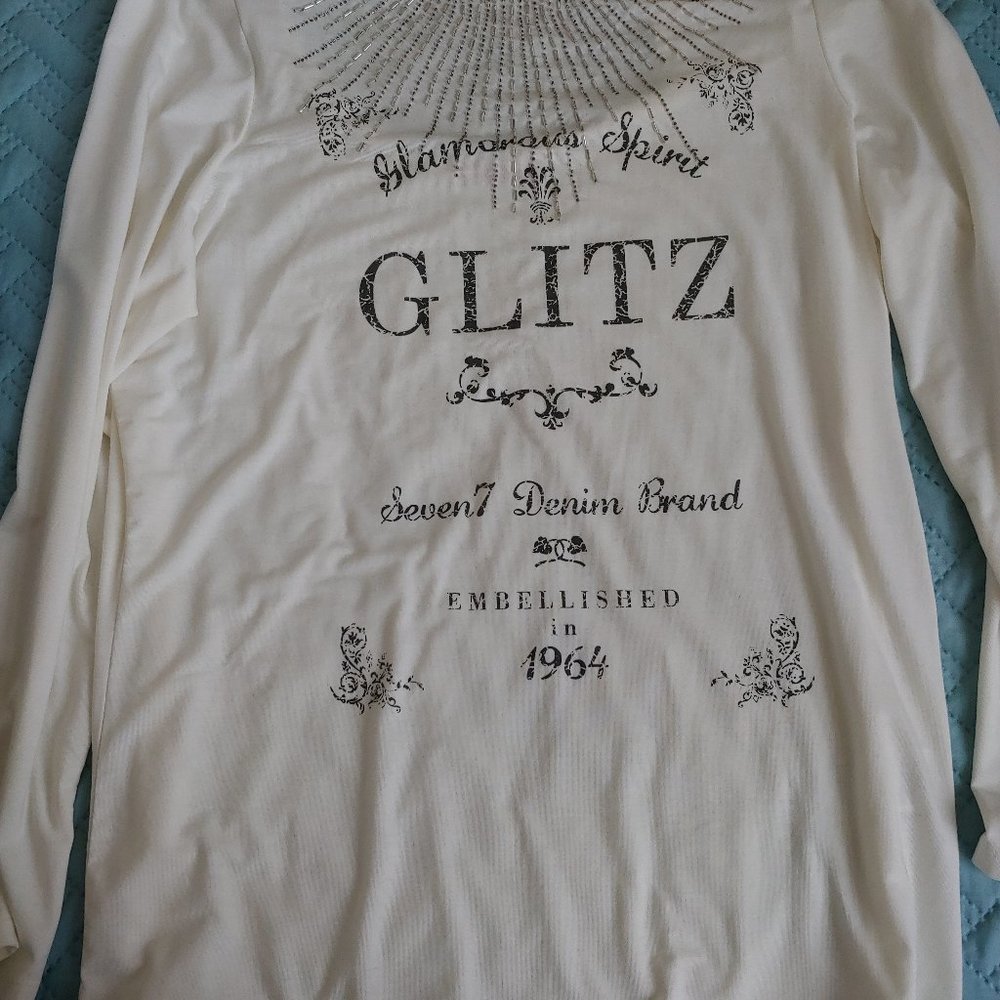 White long sleeve top